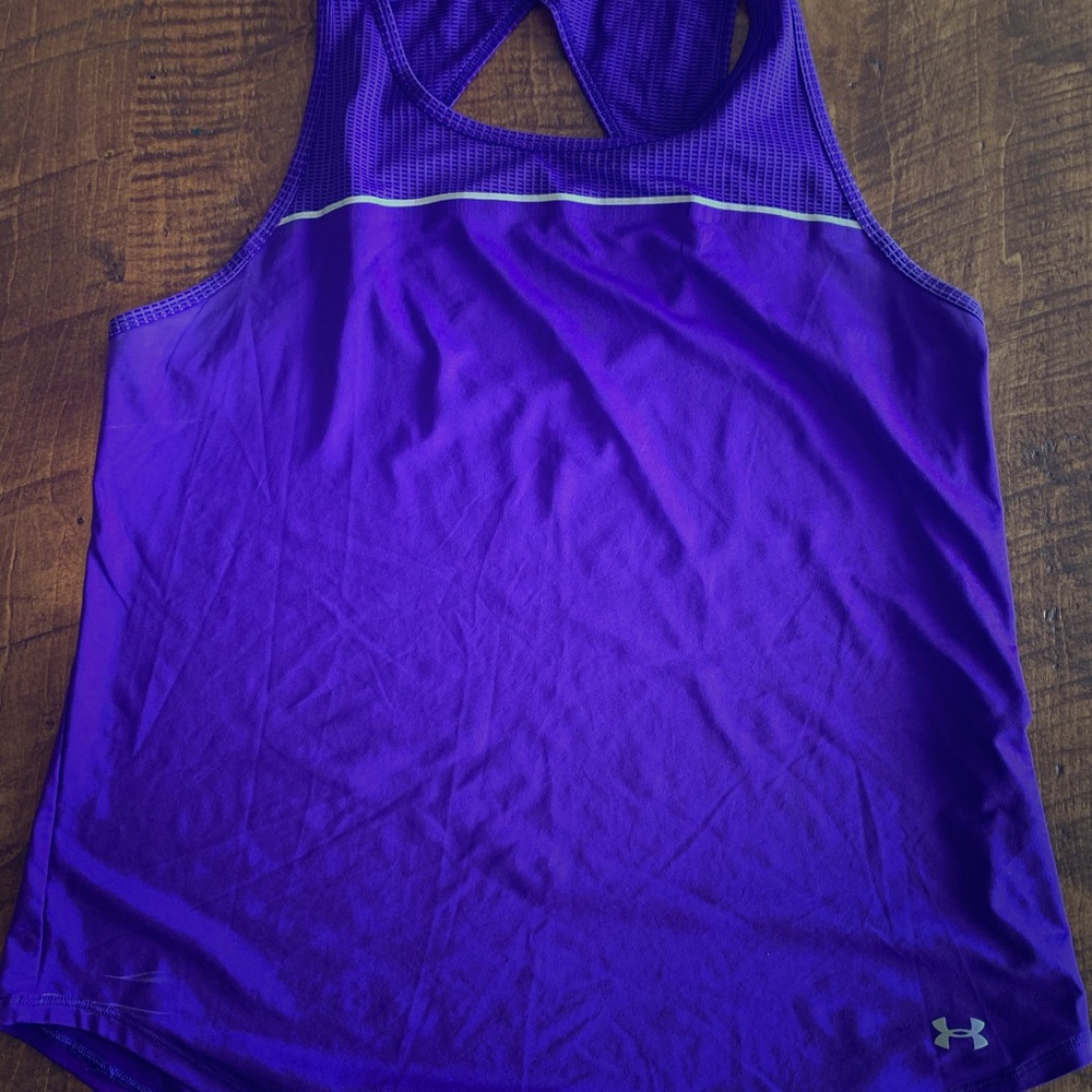 Purple under armour workout tank